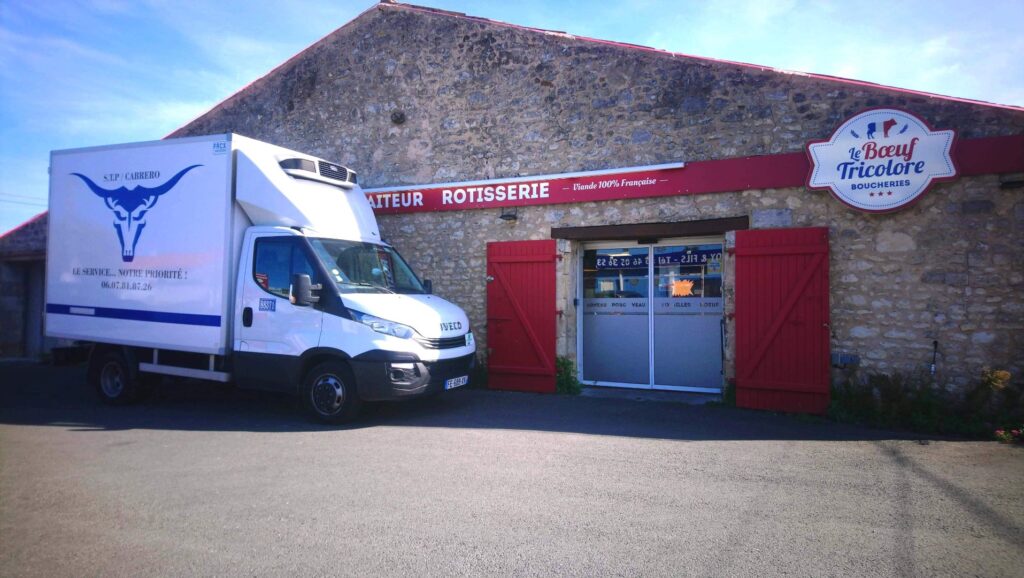STP-Cabrero : déchargement au dernier kilomètre de carcasses de viande
